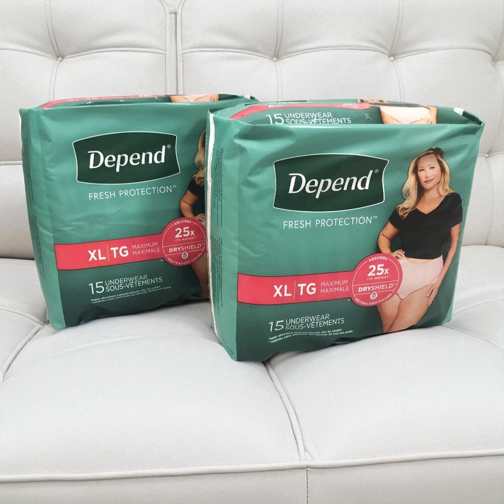 Depend Women's Disposable Underwear XL 30 Count